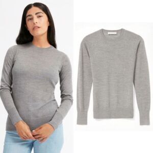 Everlane Luxe Wool Crewneck Grey Sweater Size S